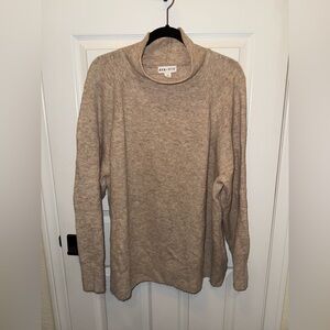 Ava & Viv Women's Cowl Neck Sweater in Beige